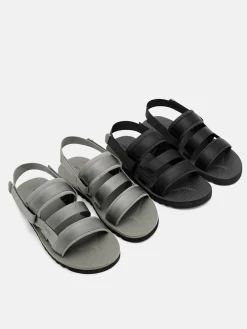 Nylon Backstrap Sandals - Grey