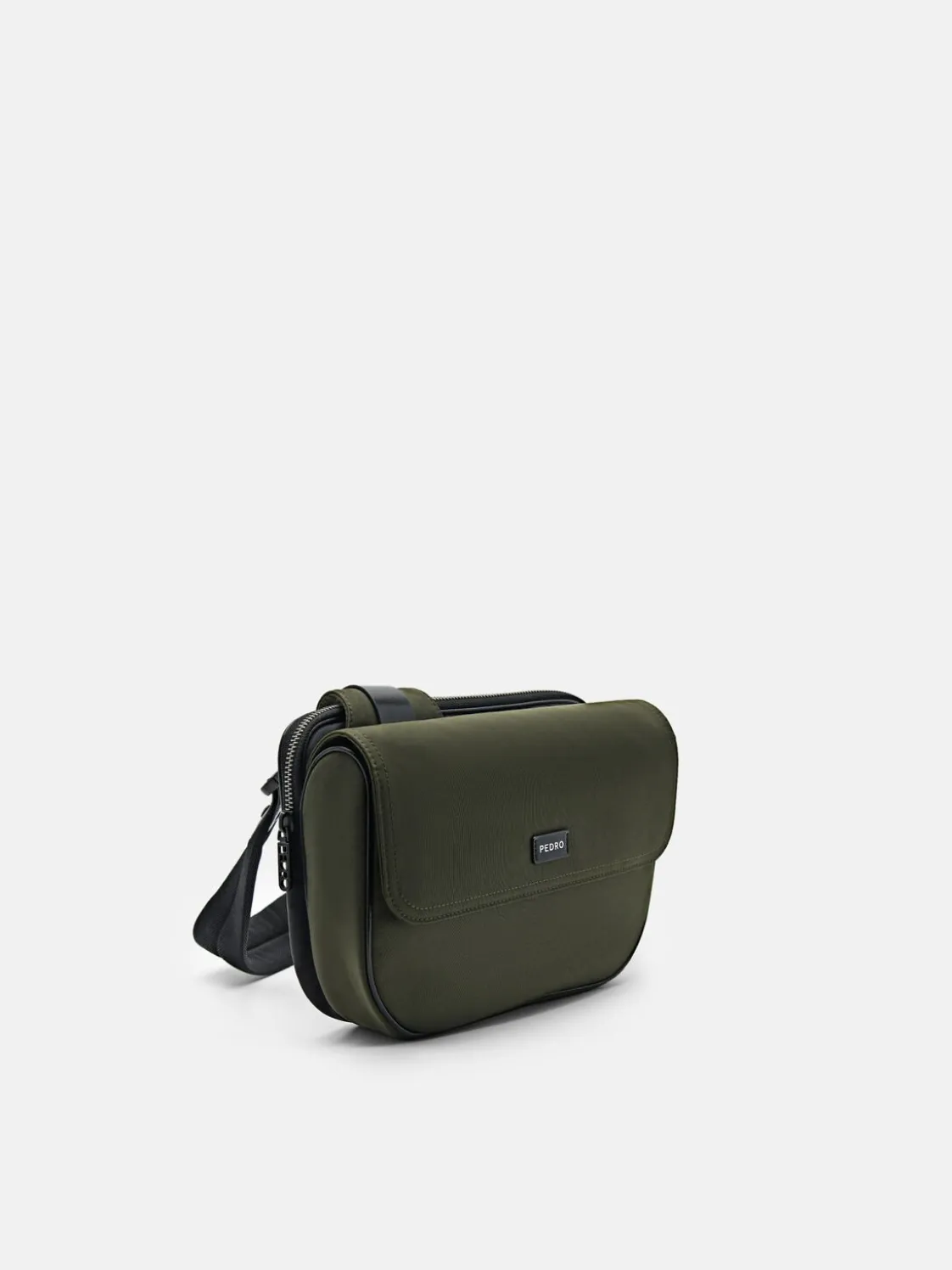 Nylon Crossbody Pouch - Military Green