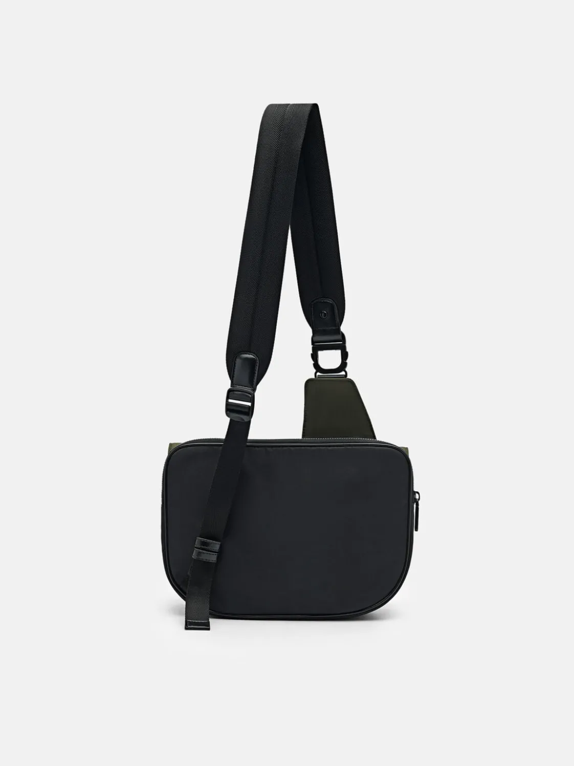 Nylon Crossbody Pouch - Military Green