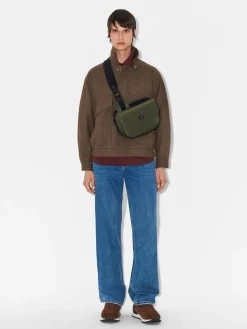 Nylon Crossbody Pouch - Military Green