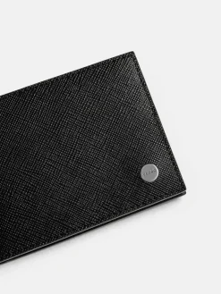 Oliver Leather Bi-Fold Money Clip Cardholder - Black