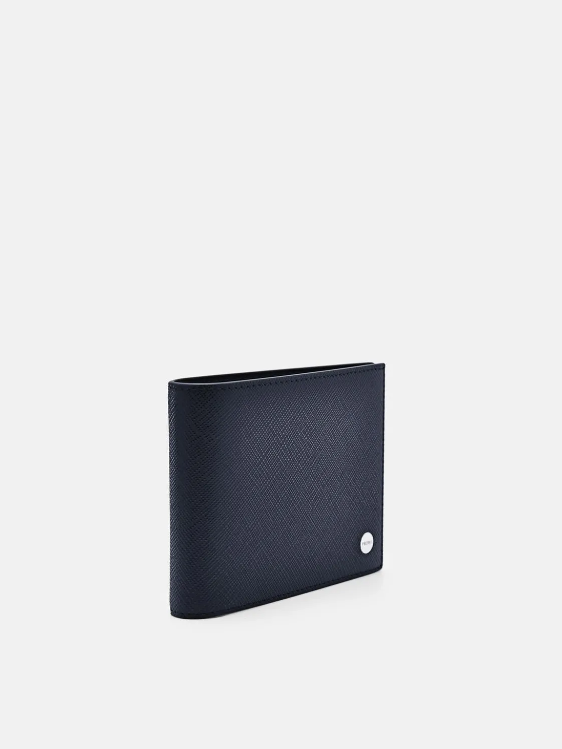 Oliver Leather Bi-Fold Wallet with Insert - Navy