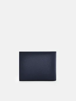 Oliver Leather Bi-Fold Wallet with Insert - Navy