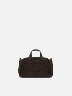 Orion Woven Tote Bag - Dark Brown