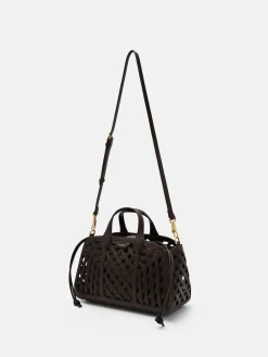 Orion Woven Tote Bag - Dark Brown