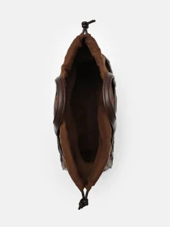 Orion Woven Tote Bag - Dark Brown