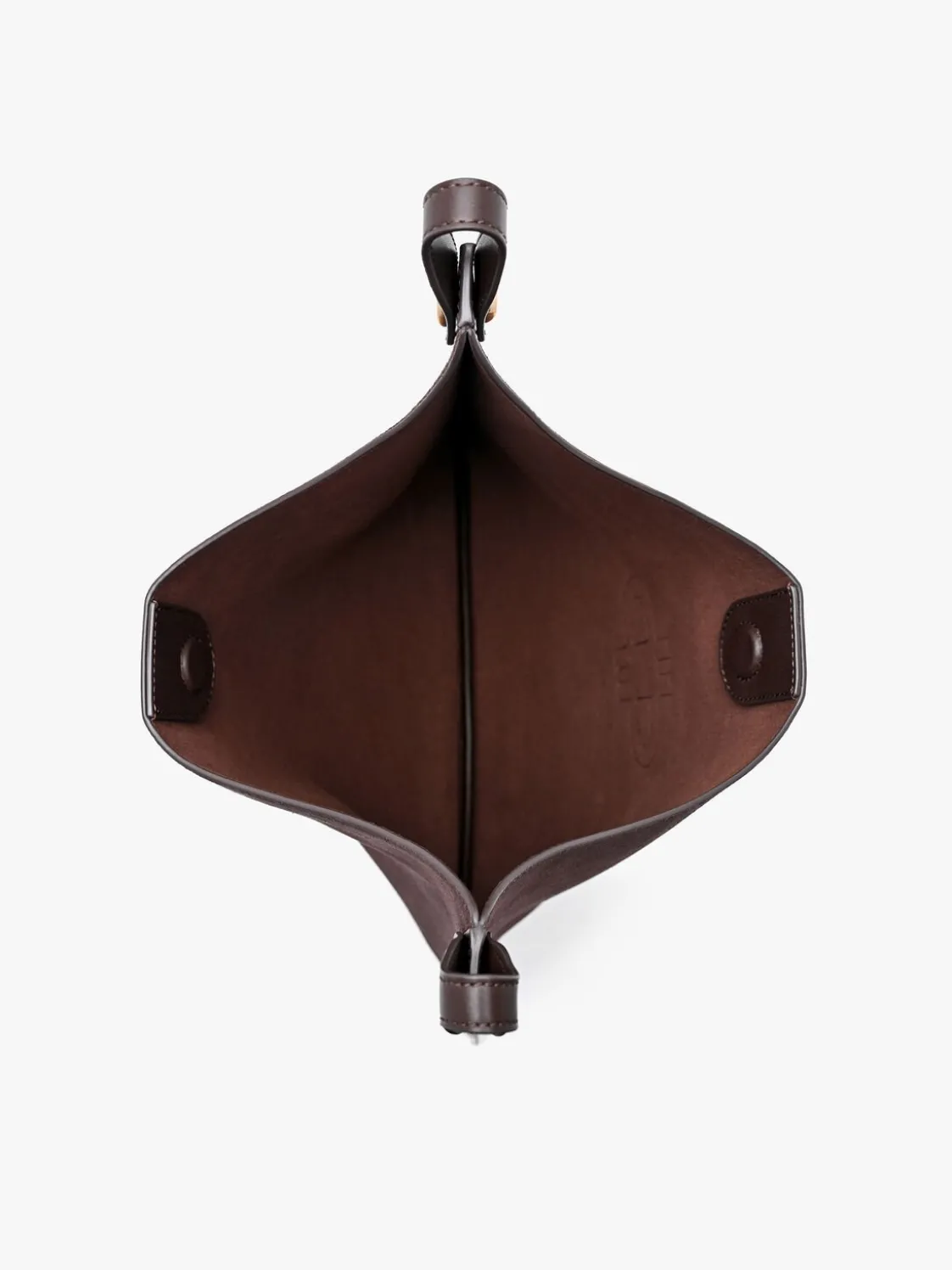 Oversized Suede Shoulder Bag - Dark Brown