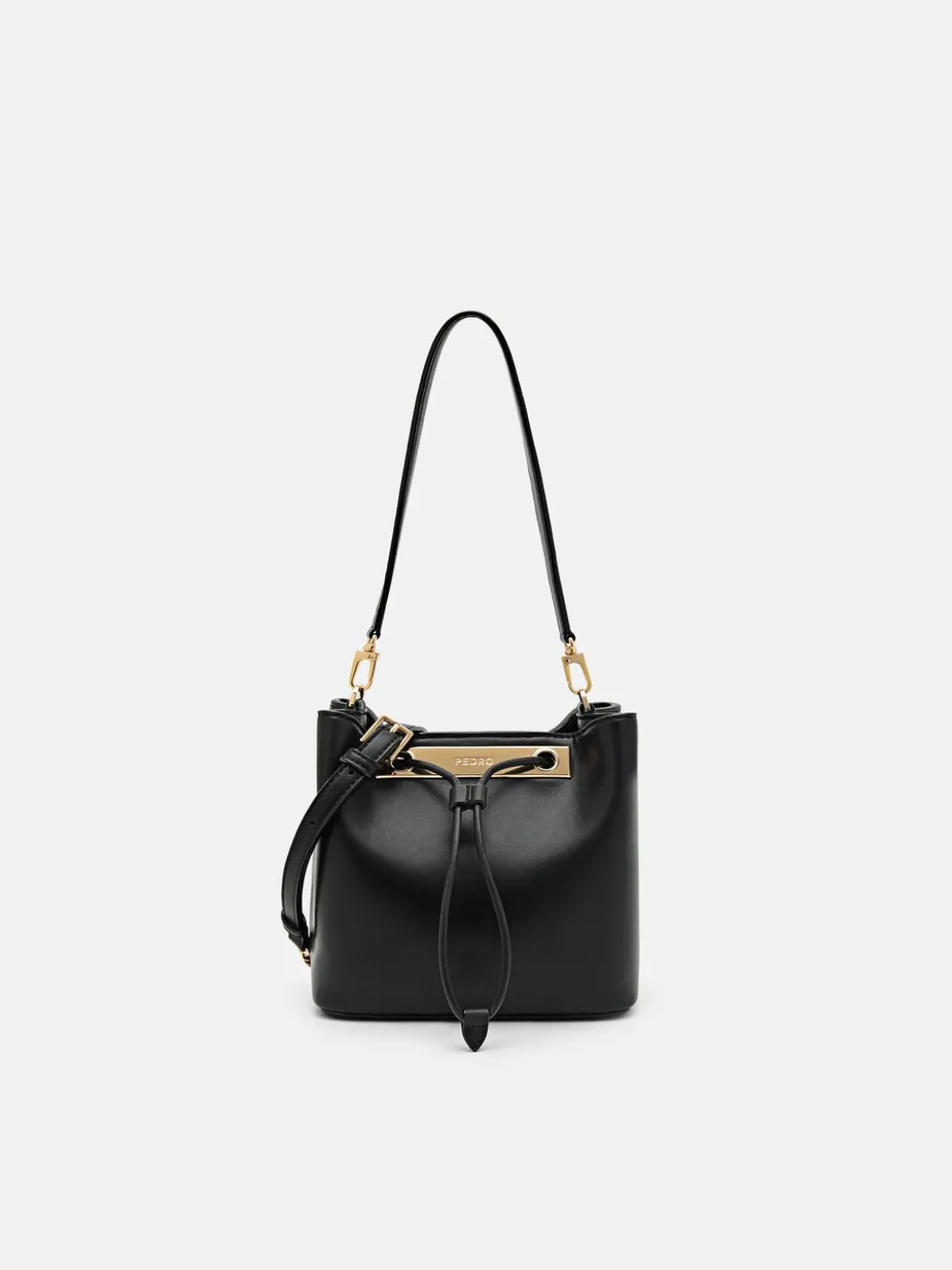 Panelled Bucket Bag - Black
