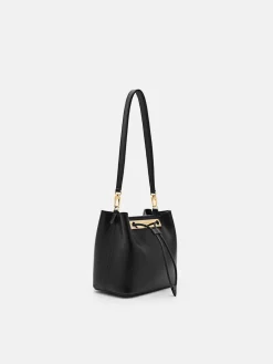Panelled Bucket Bag - Black