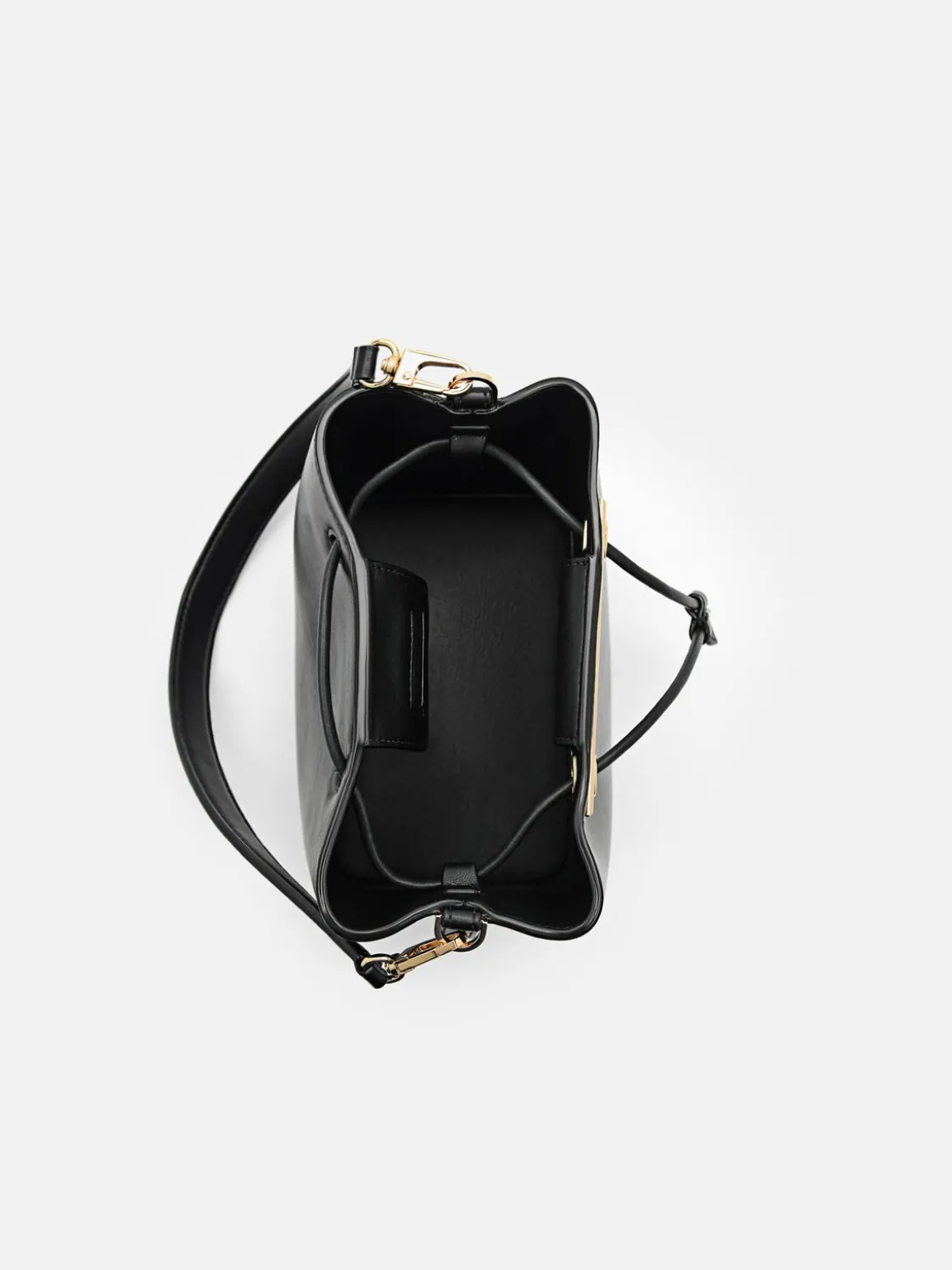Panelled Bucket Bag - Black