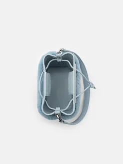Panelled Bucket Bag - Light Blue
