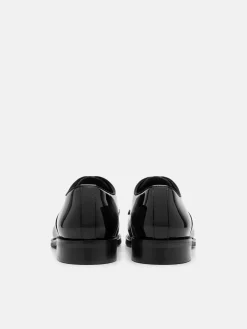 Patent Leather Derby Shoes - Black