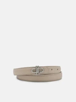 PEDRO Leather Tang Belt - Light Taupe Tumble