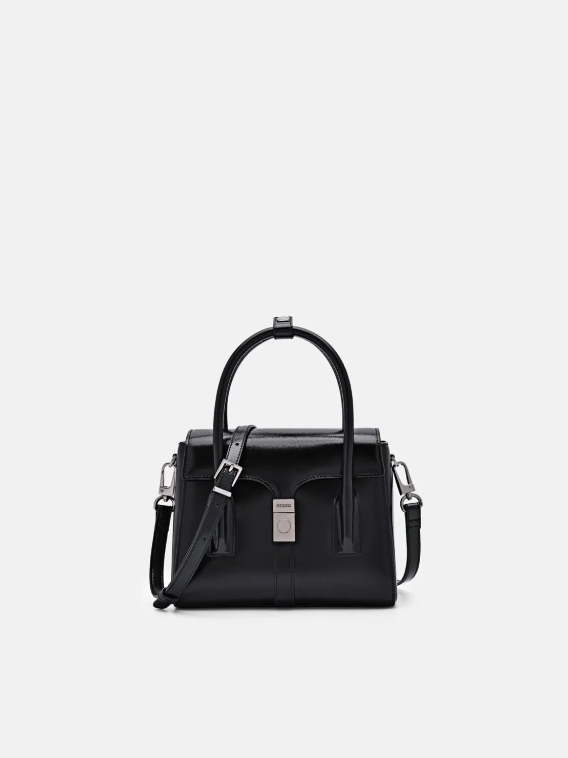 PEDRO Studio Farida Leather Compact Handbag - Black