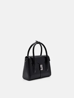 PEDRO Studio Farida Leather Compact Handbag - Black