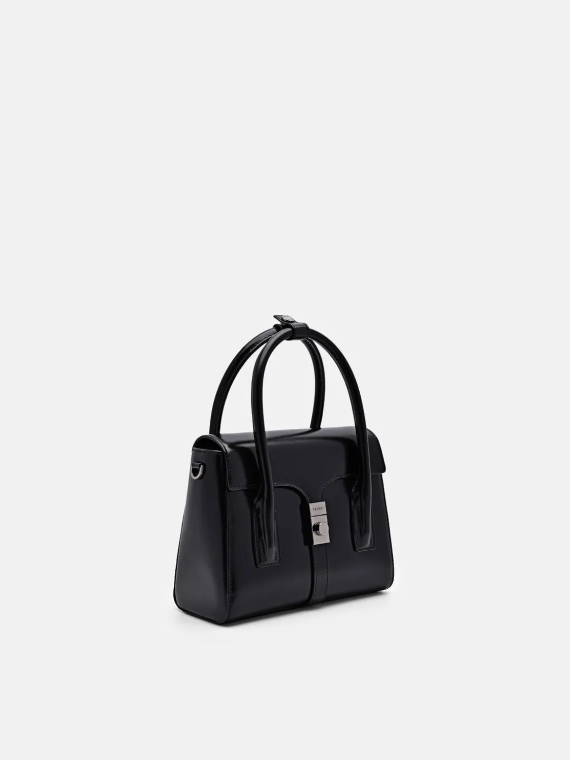 PEDRO Studio Farida Leather Compact Handbag - Black