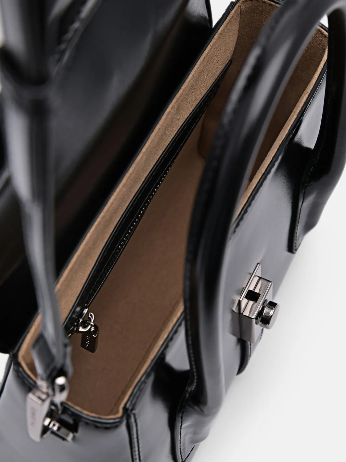 PEDRO Studio Farida Leather Compact Handbag - Black
