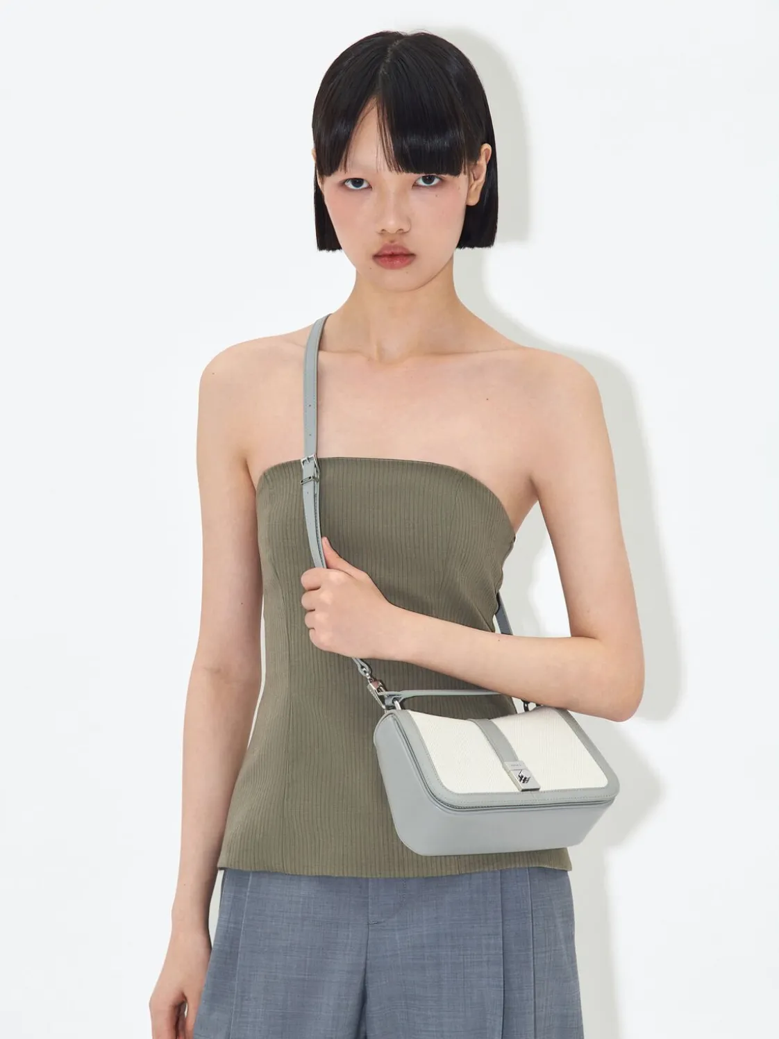 PEDRO Studio Farida Leather Handbag - Grey