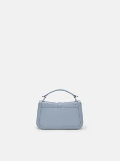 PEDRO Studio Farida Perforated Leather Handbag - Slate Blue