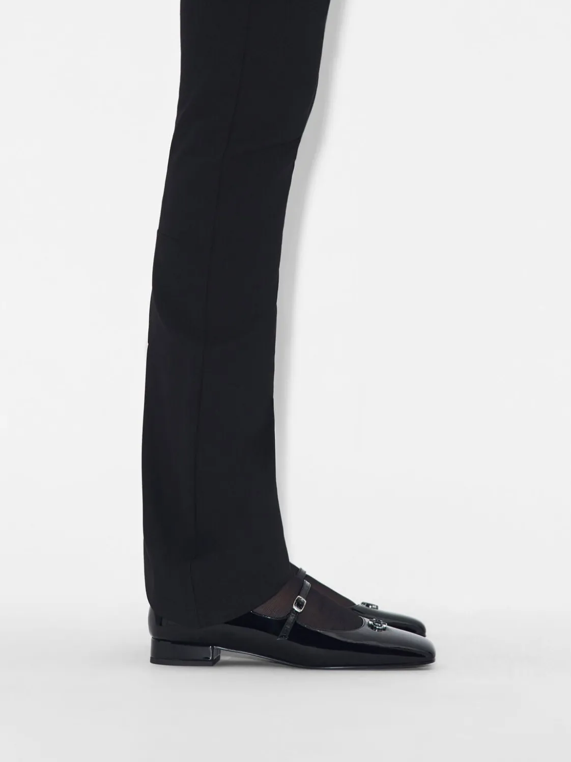 PEDRO Studio Leather Mary Jane Flats - Black