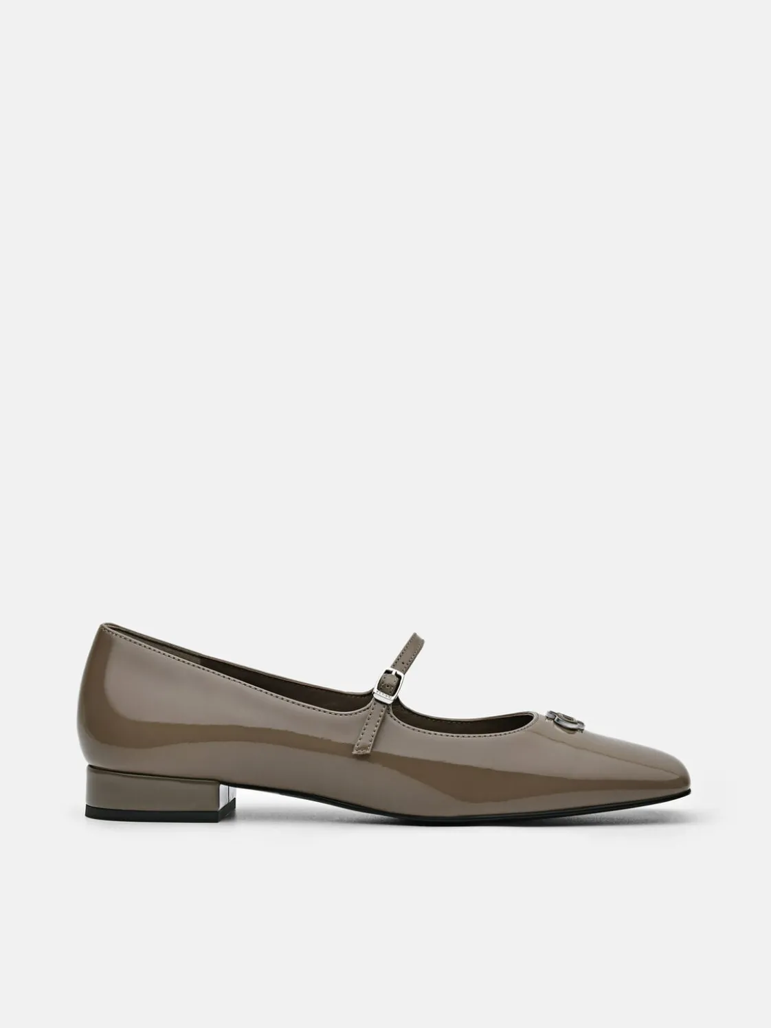PEDRO Studio Leather Mary Jane Flats - Taupe