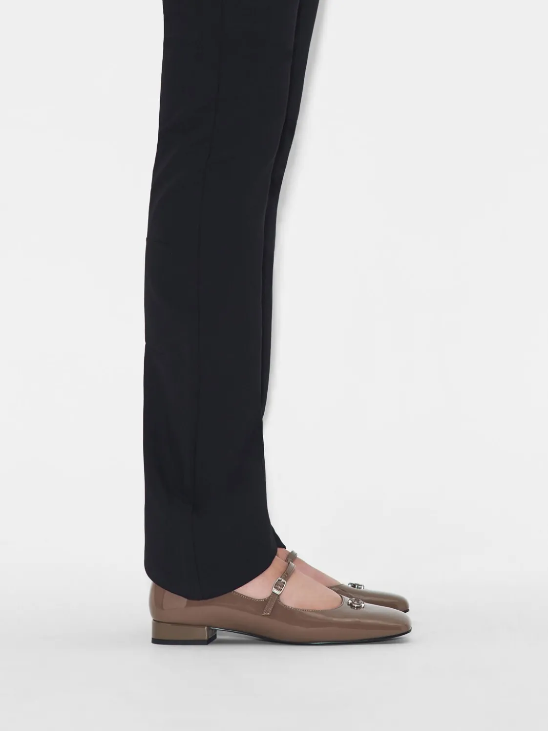 PEDRO Studio Leather Mary Jane Flats - Taupe