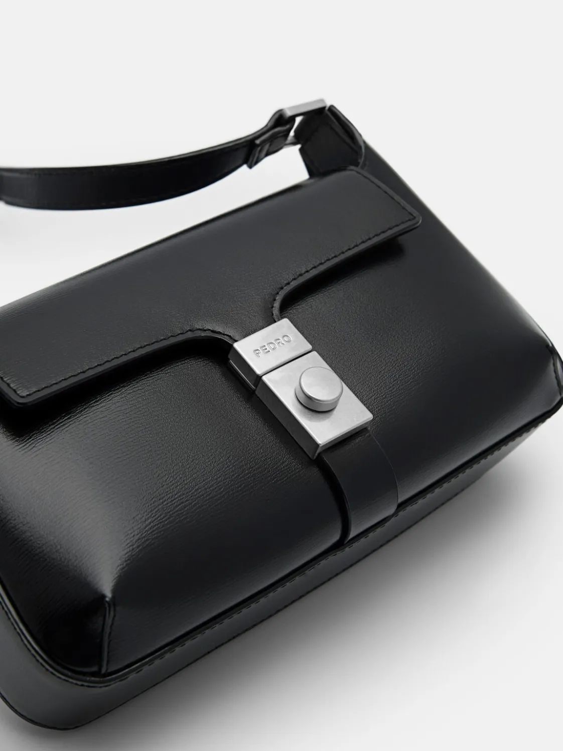 PEDRO Studio Leather Phone Pouch - Black