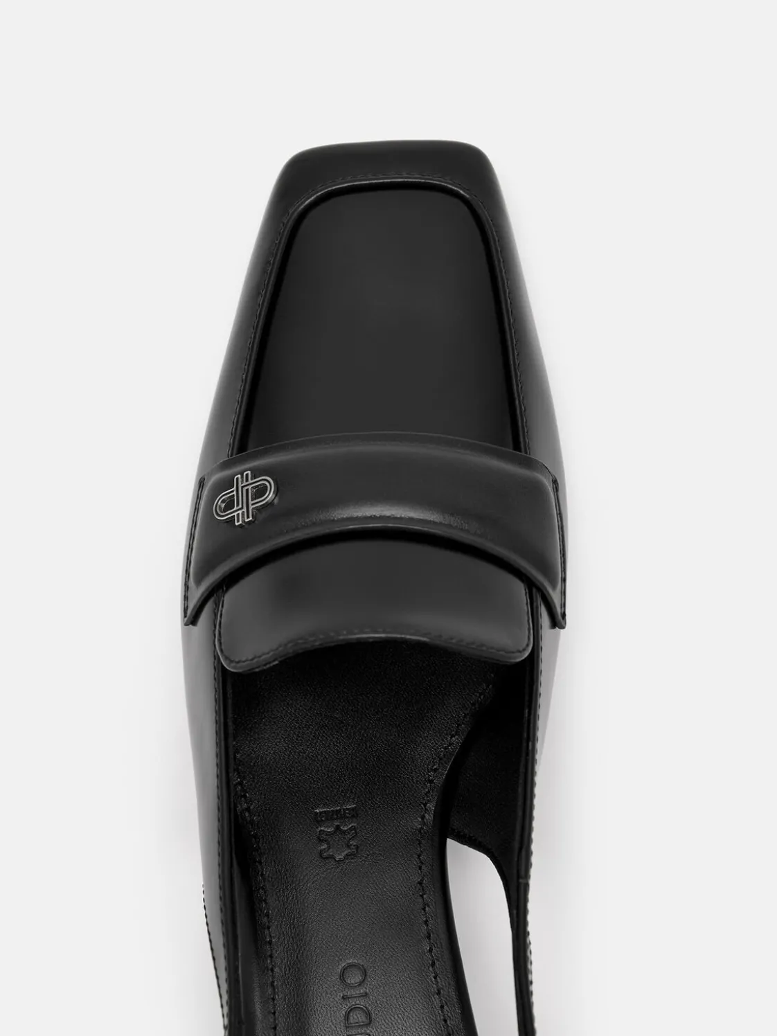 PEDRO Studio Leather Slingback Pumps - Black