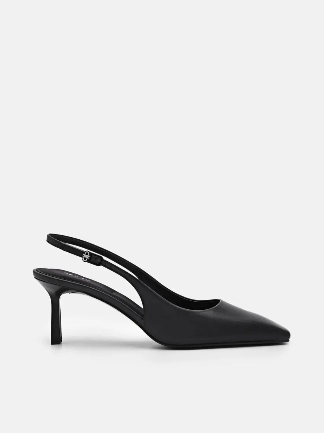 PEDRO Studio Leather Slingback Pumps - Black