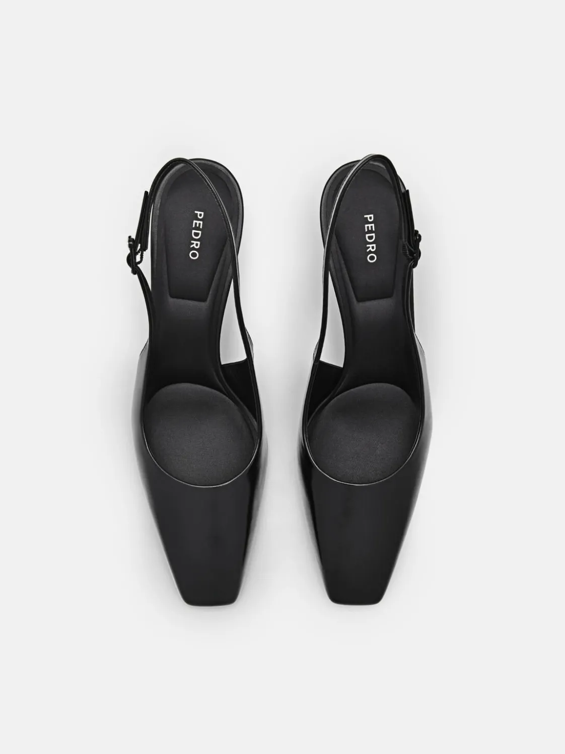 PEDRO Studio Leather Slingback Pumps - Black