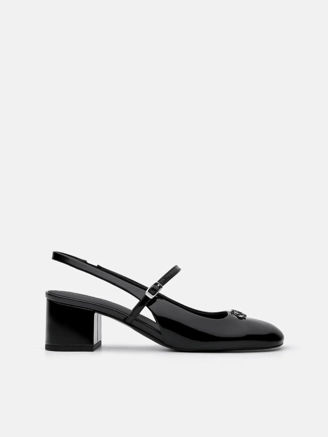 PEDRO Studio Patent Leather Slingback Pumps - Black