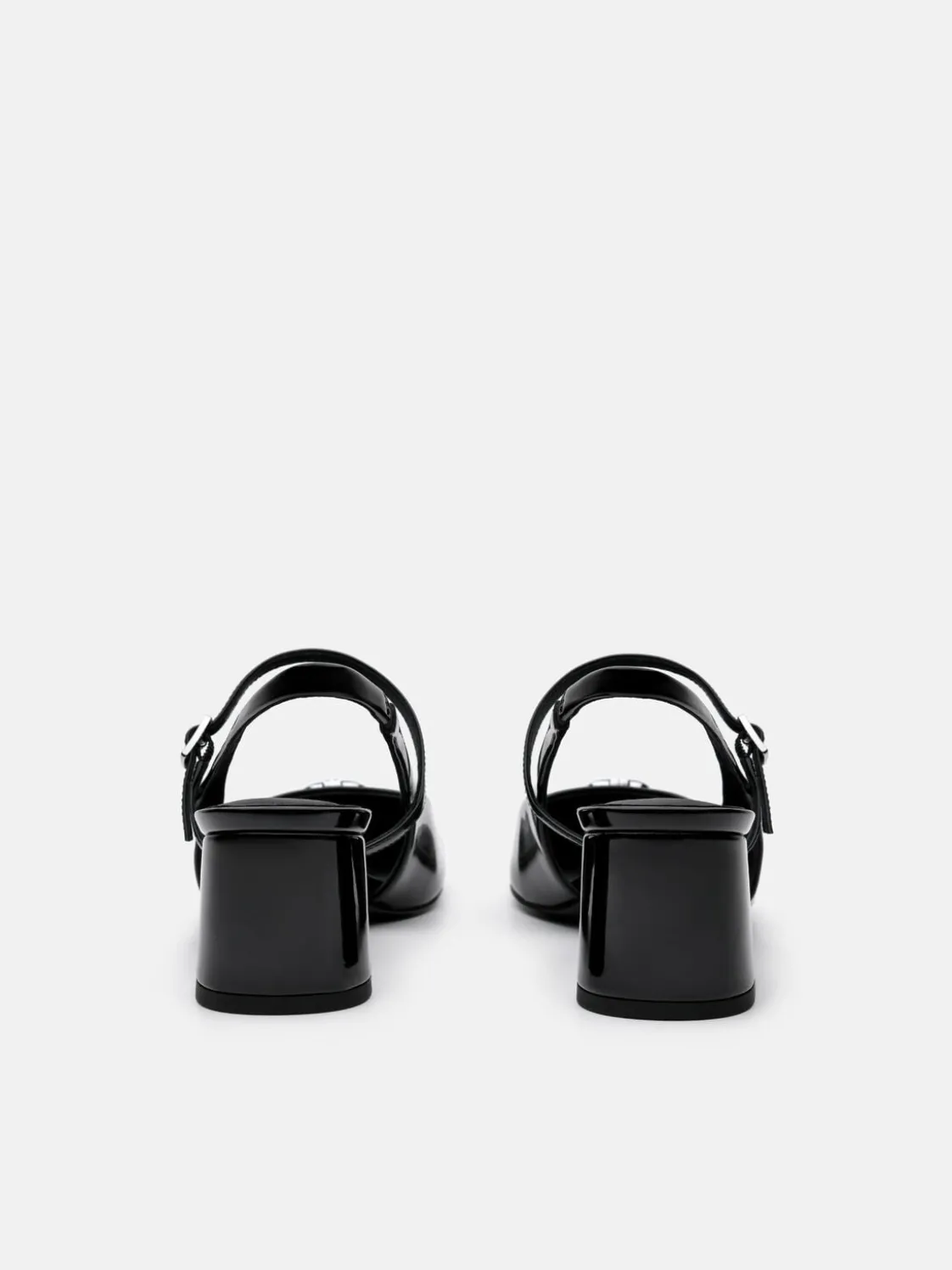 PEDRO Studio Patent Leather Slingback Pumps - Black