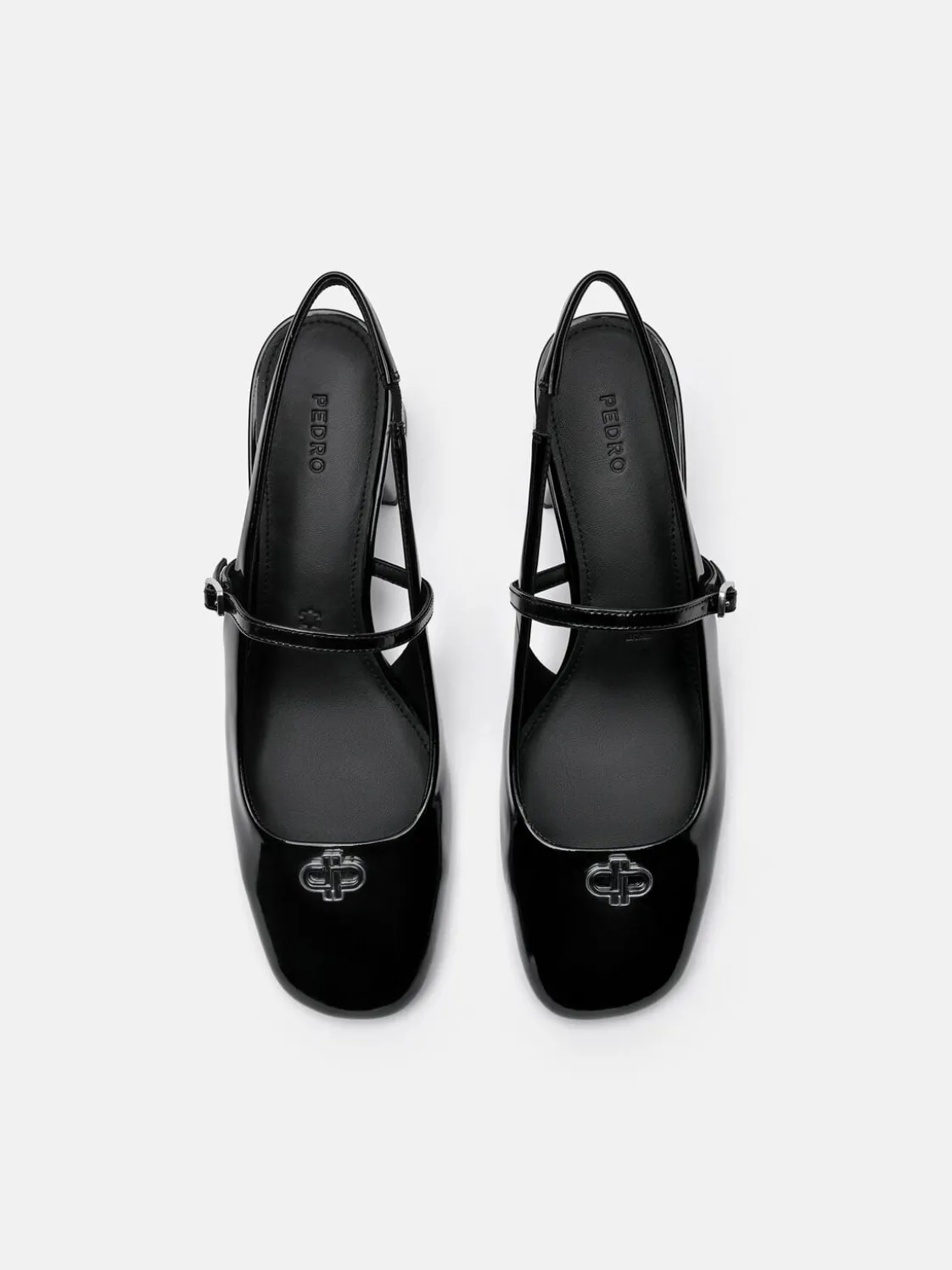 PEDRO Studio Patent Leather Slingback Pumps - Black
