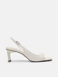 PEDRO Studio Simone Leather Heel Sandals - Chalk