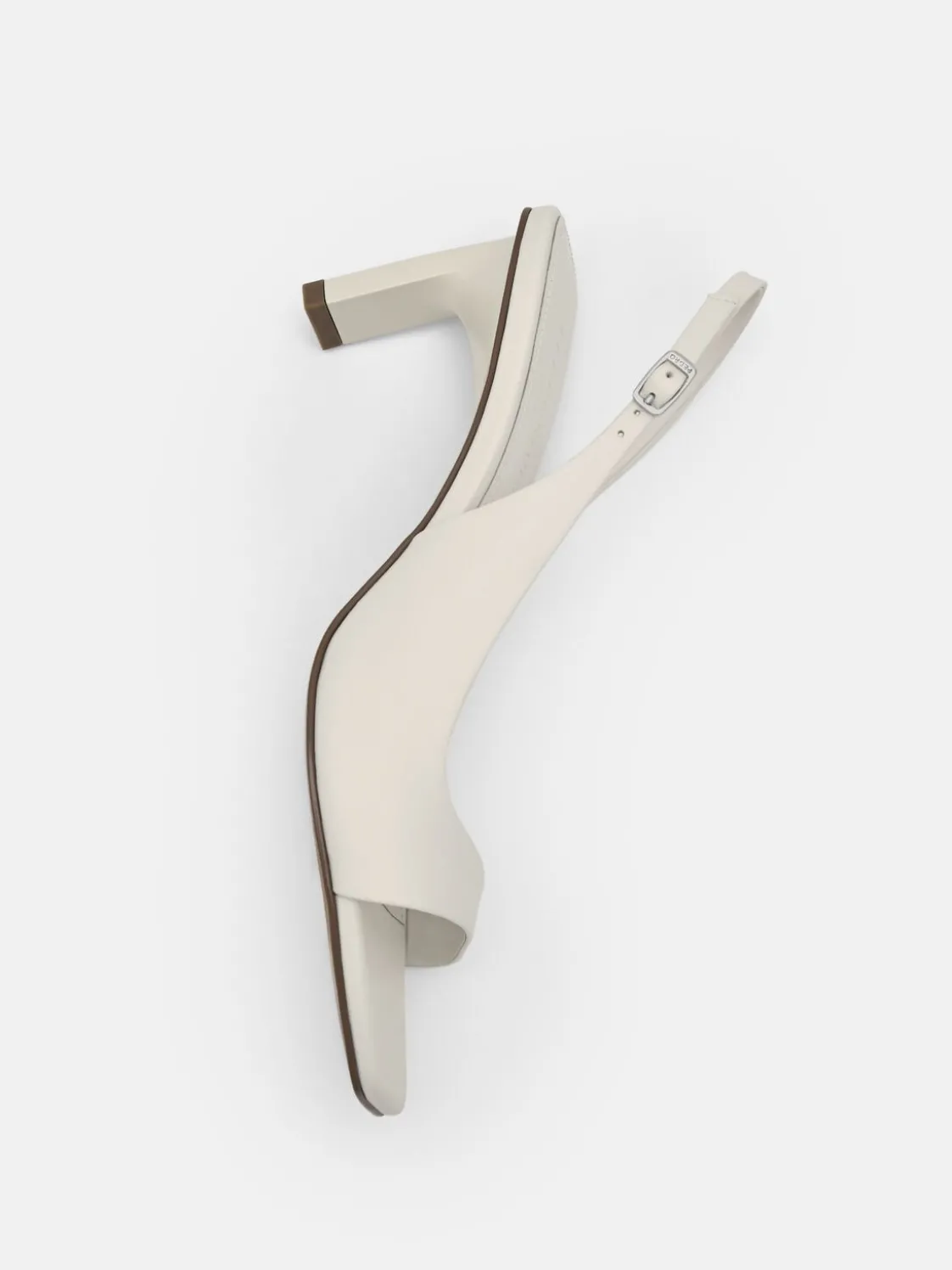 PEDRO Studio Simone Leather Heel Sandals - Chalk