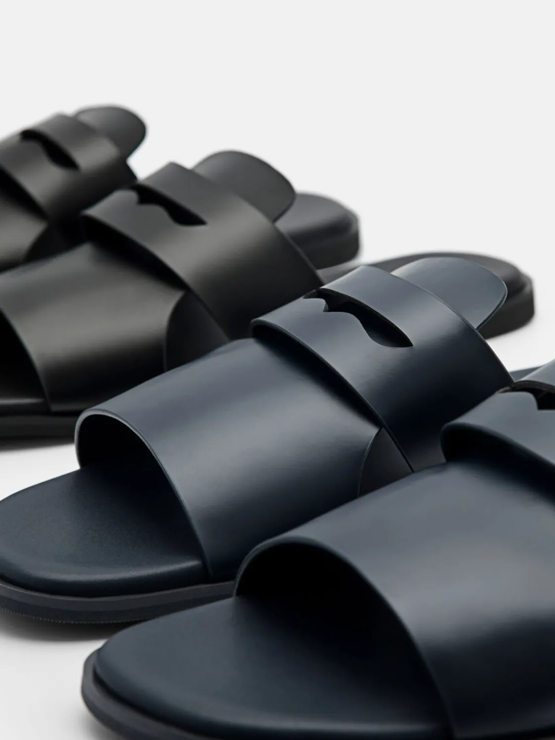 Penny Strap Slide Sandals - Navy