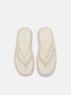 Platform Thong Sandals - Chalk