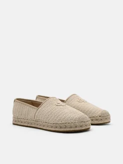Raffia Loafers - Nude Raffia