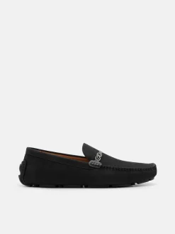 Renly Nubuck Driving Shoes - Black