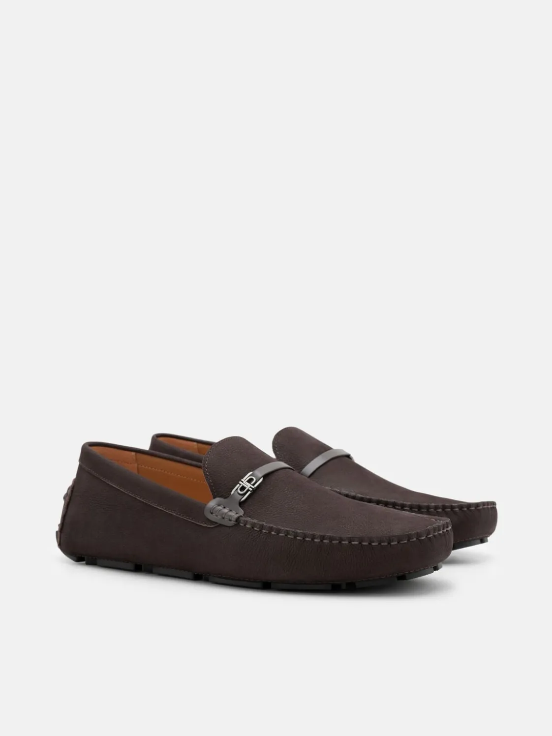 Renly Nubuck Driving Shoes - Dark Brown