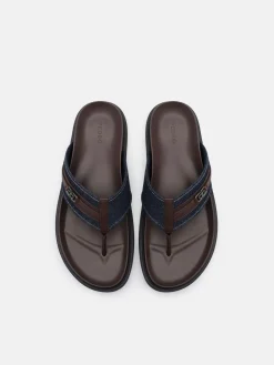 Renly Thong Sandals - Navy Denim
