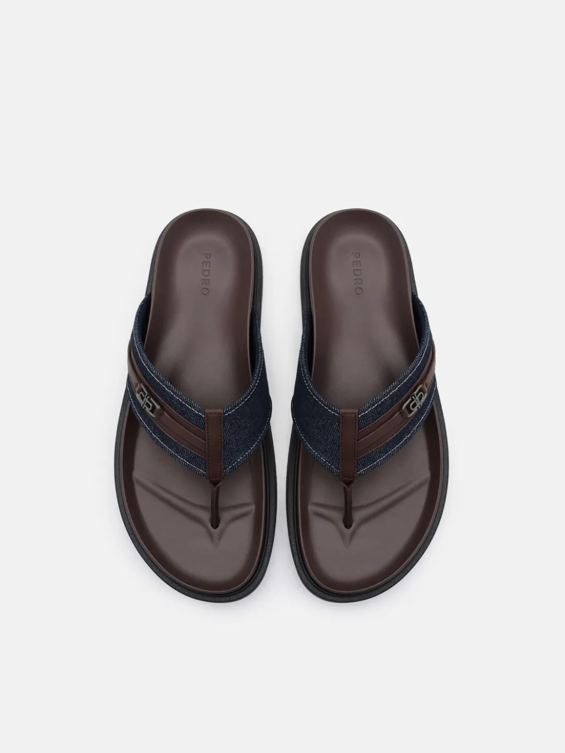 Renly Thong Sandals - Navy Denim