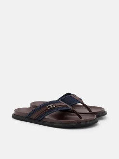 Renly Thong Sandals - Navy Denim