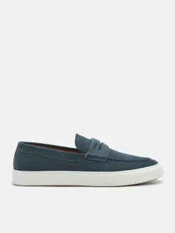 Ridge Suede Slip-On Sneakers - Blue
