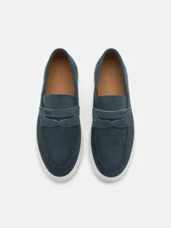 Ridge Suede Slip-On Sneakers - Blue