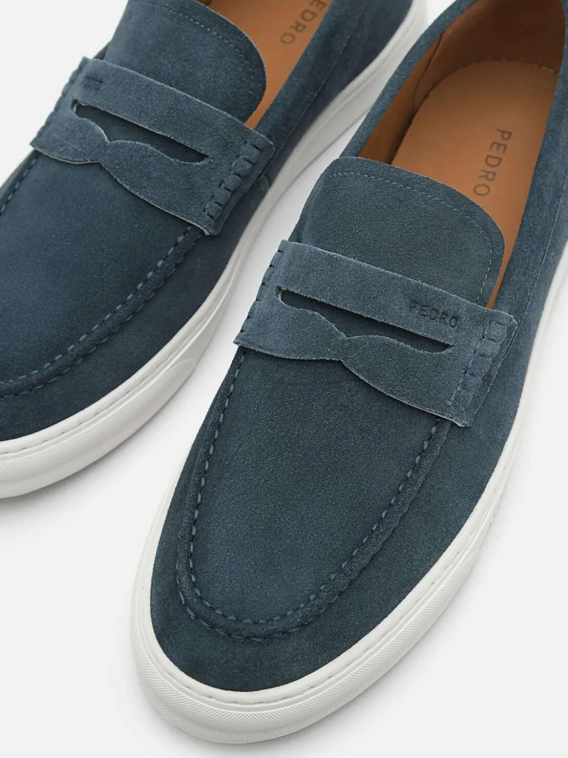 Ridge Suede Slip-On Sneakers - Blue