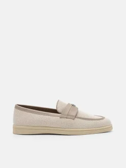 Roam Canvas Driving Shoes - Light Taupe Canvas