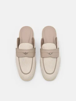 Roam Mules - Light Taupe Canvas