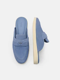 Roam Mules - Slate Blue Suede