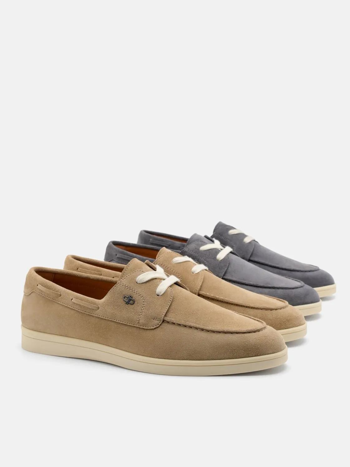 Roam Suede Boat Shoes - Grey